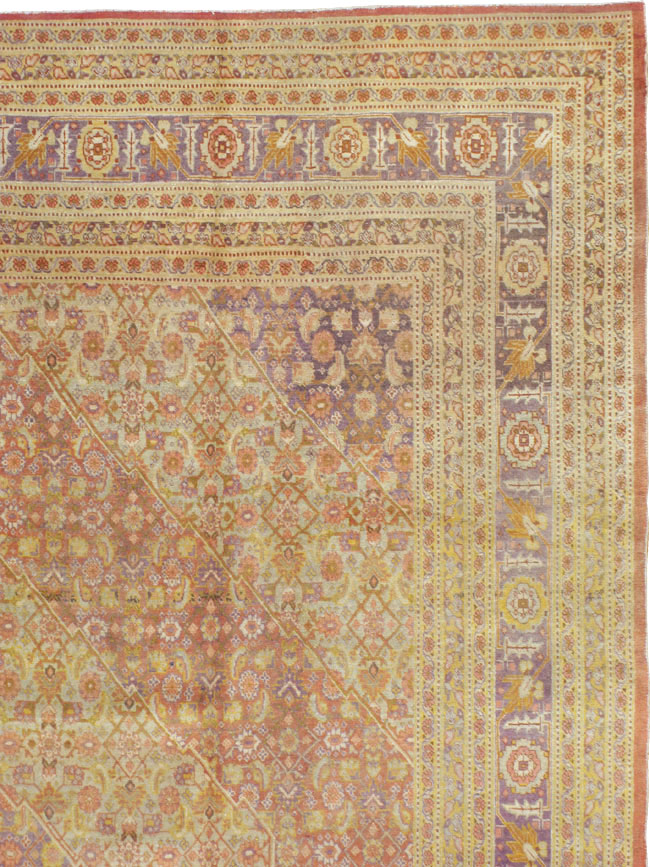 Antique Persian Tabriz Carpet, No.9284 - Staging