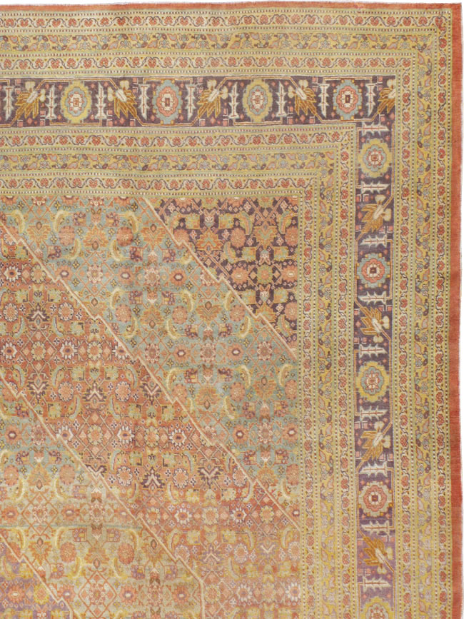 Antique Persian Tabriz Carpet, No.9284 - Staging
