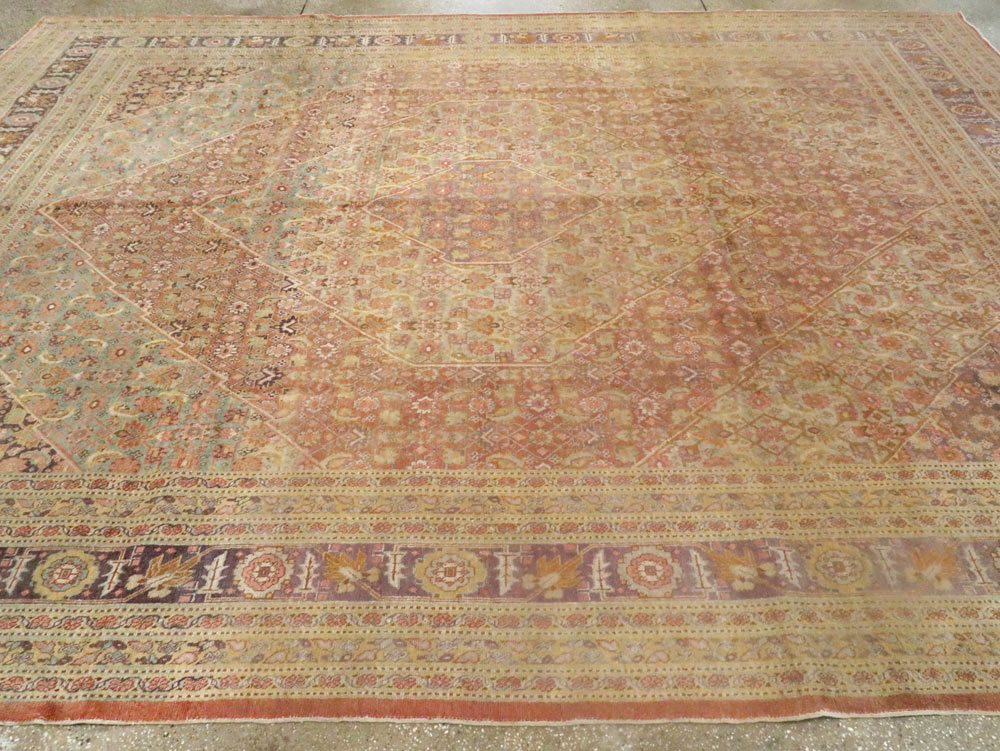 Antique Persian Tabriz Carpet, No.9284 - Staging