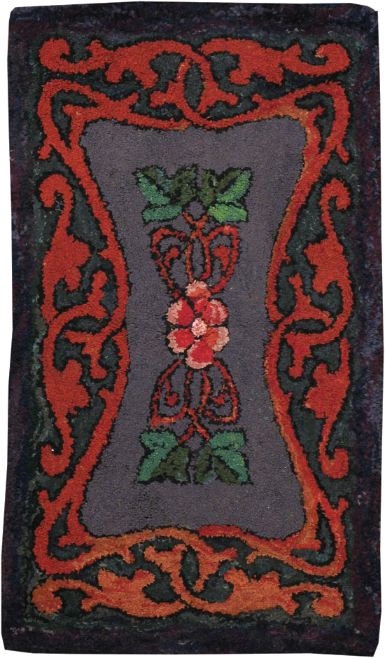 Antique American Hook Carpet, No.9288 - Staging