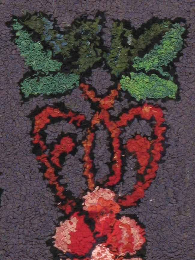 Antique American Hook Carpet, No.9288 - Staging