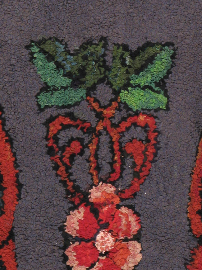 Antique American Hook Carpet, No.9288 - Staging