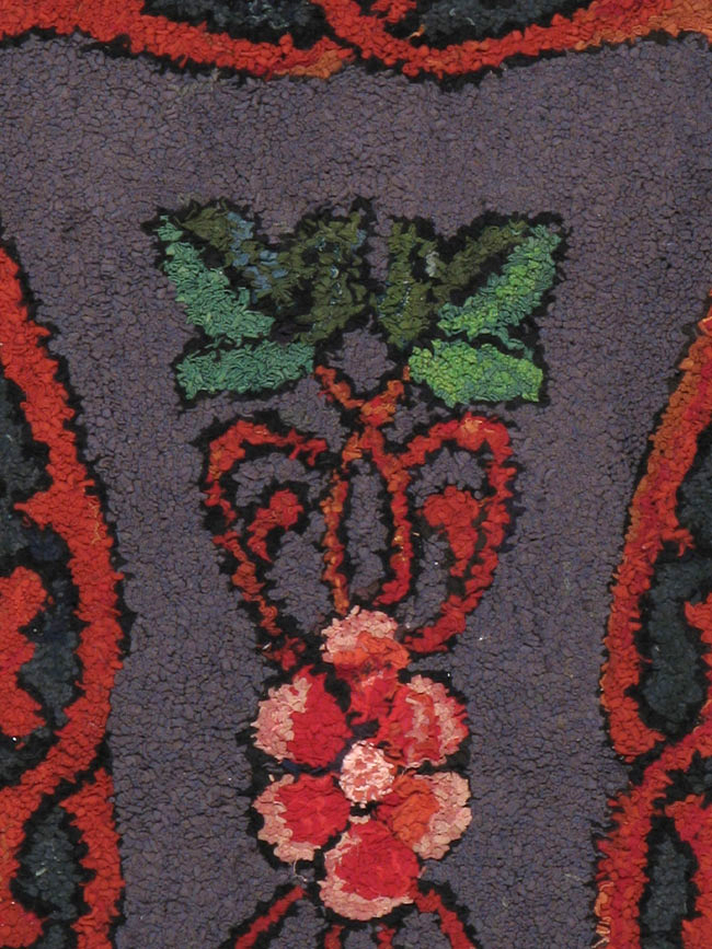 Antique American Hook Carpet, No.9288 - Staging