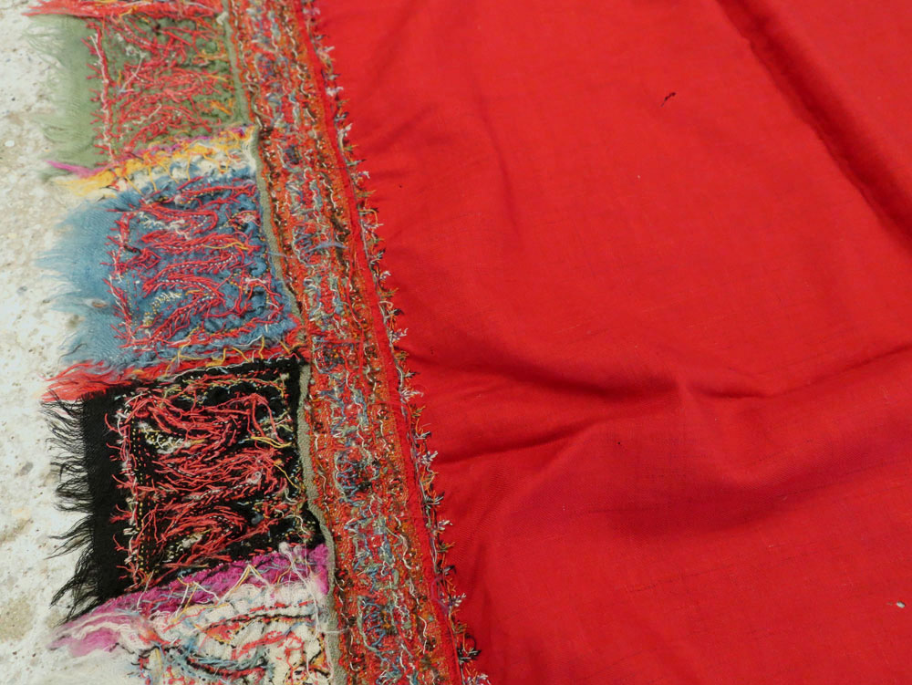 Vintage Jacquard Indian Textile Shawl, No.9291 - Staging