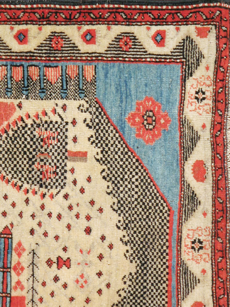 Vintage Turkish Anatolian Pictorial Rug, No.9315 - Staging