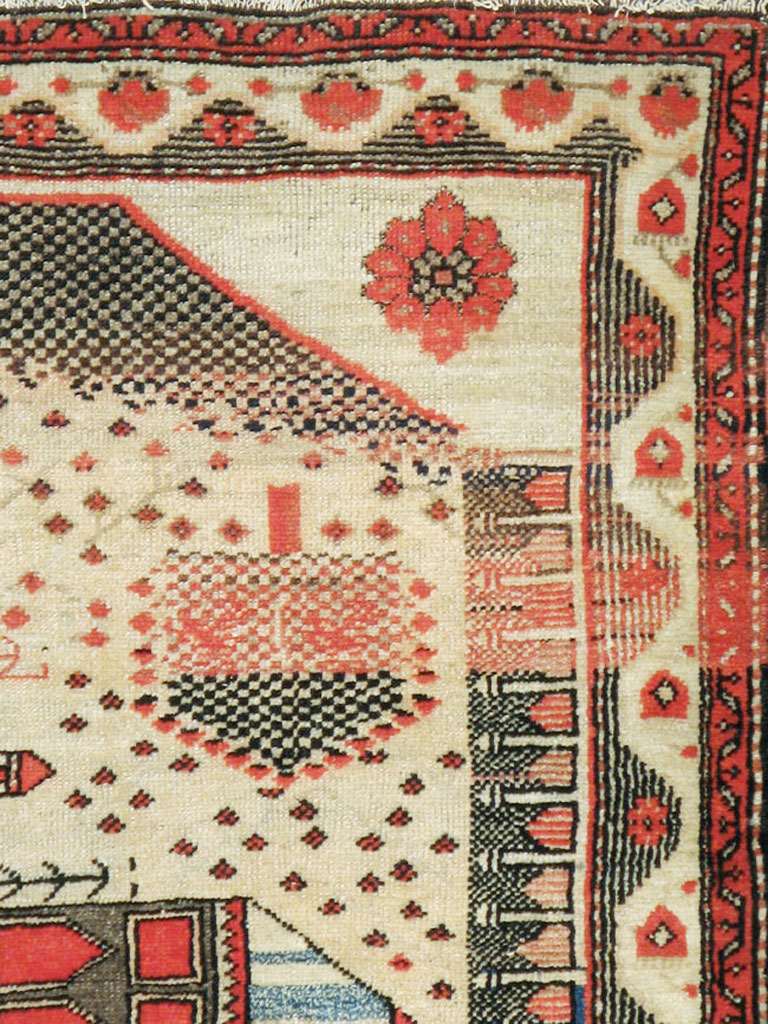 Vintage Turkish Anatolian Pictorial Rug, No.9315 - Staging