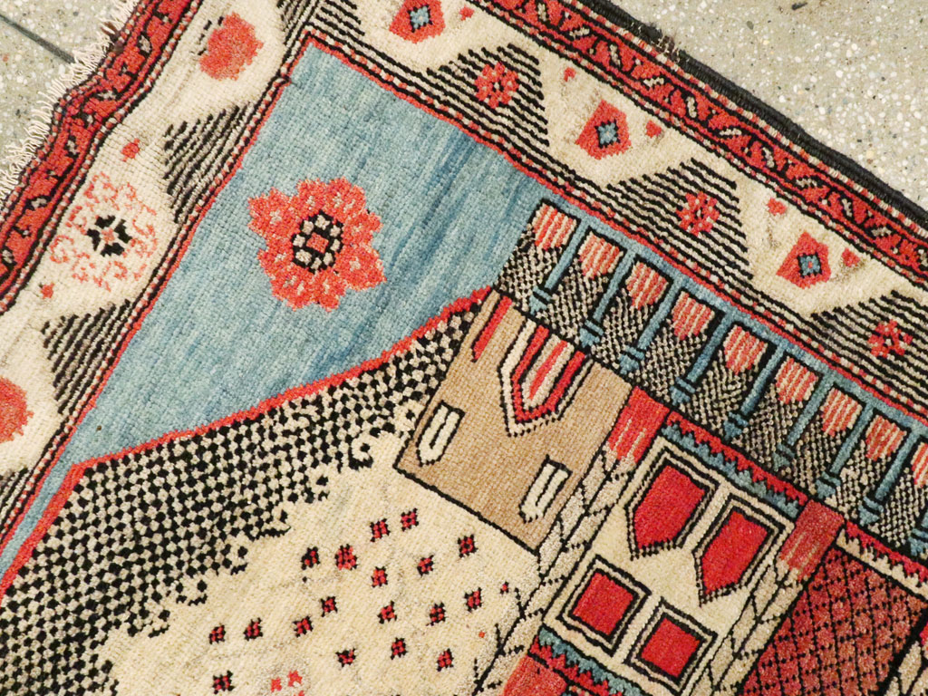 Vintage Turkish Anatolian Pictorial Rug, No.9315 - Staging