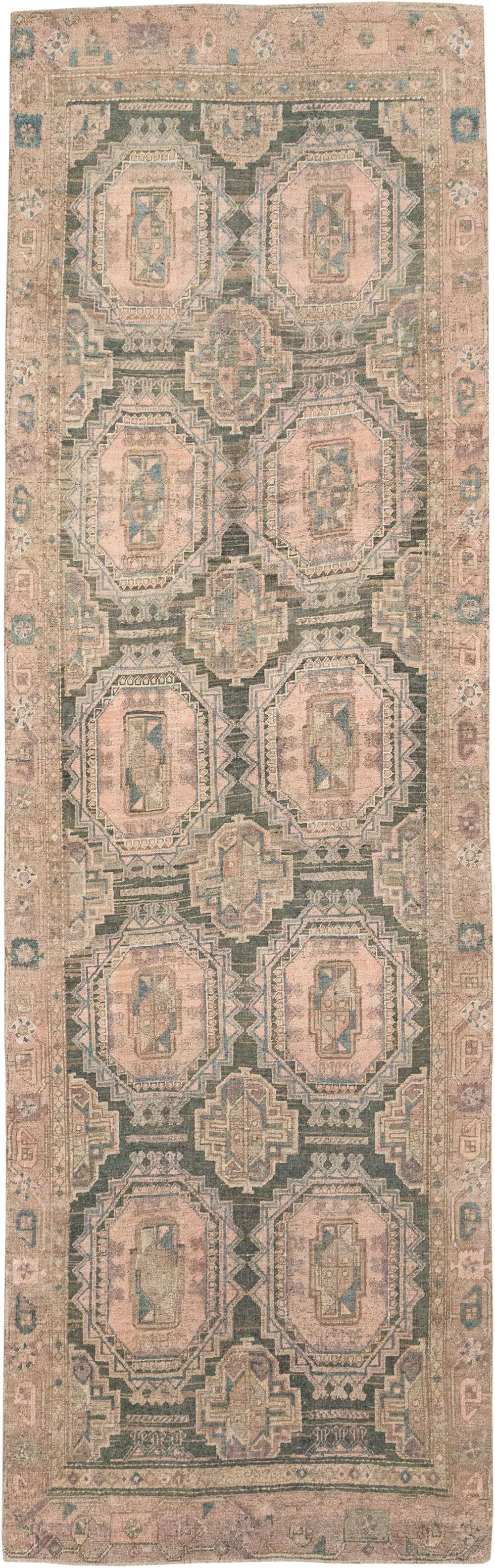 Antique Persian Kurd Bidjar Wide Gallery Runner, No.9328 - Staging