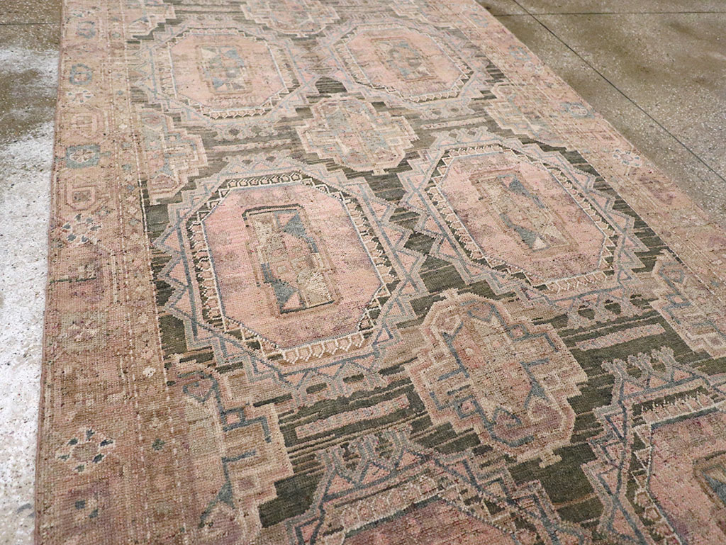 Antique Persian Kurd Bidjar Wide Gallery Runner, No.9328 - Staging