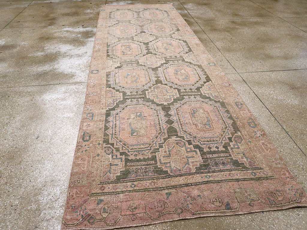 Antique Persian Kurd Bidjar Wide Gallery Runner, No.9328 - Staging