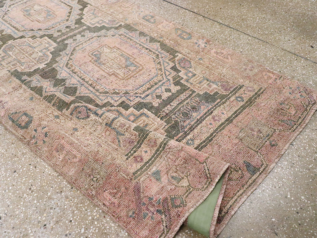 Antique Persian Kurd Bidjar Wide Gallery Runner, No.9328 - Staging