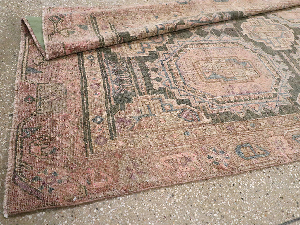 Antique Persian Kurd Bidjar Wide Gallery Runner, No.9328 - Staging