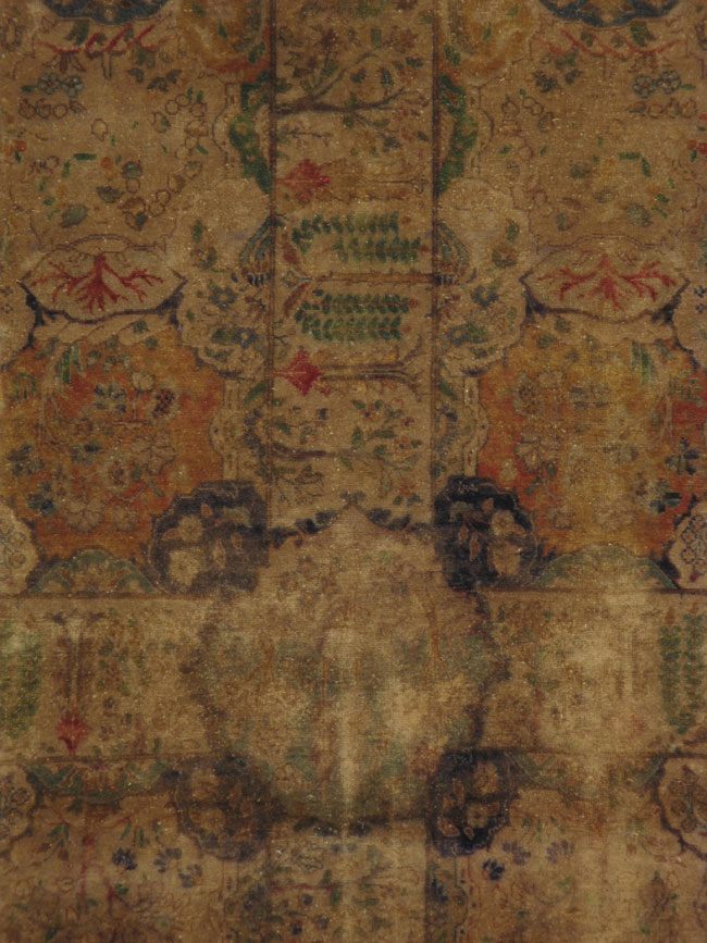 Antique Persian Tabriz Room Size Carpet, No.9334 - Staging