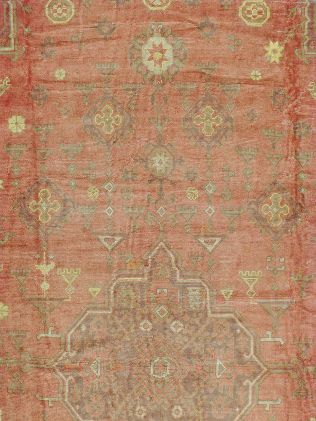 Antique Turkish Oushak Oversize Carpet, No.9335 - Staging
