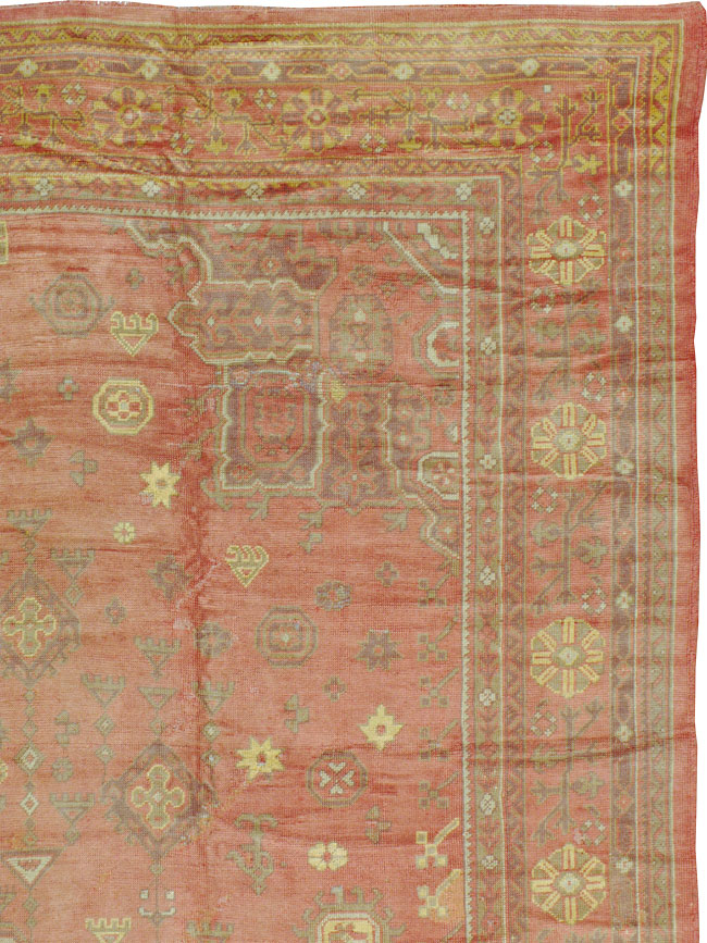 Antique Turkish Oushak Oversize Carpet, No.9335 - Staging