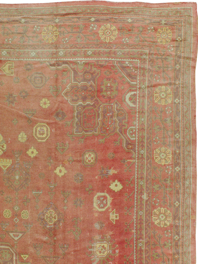 Antique Turkish Oushak Oversize Carpet, No.9335 - Staging