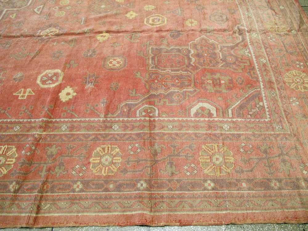 Antique Turkish Oushak Oversize Carpet, No.9335 - Staging