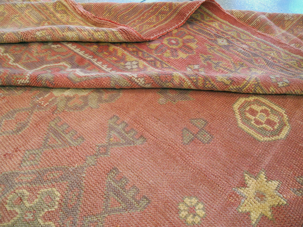 Antique Turkish Oushak Oversize Carpet, No.9335 - Staging
