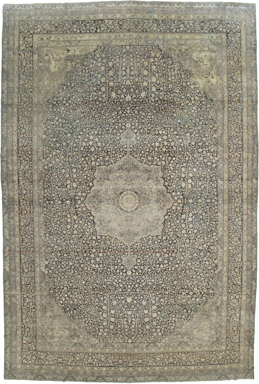 Antique Lavar Kerman Carpet, No.9397 - Staging
