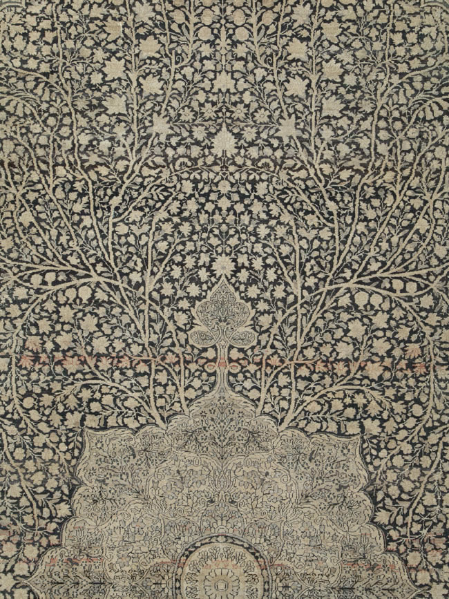 Antique Lavar Kerman Carpet, No.9397 - Staging