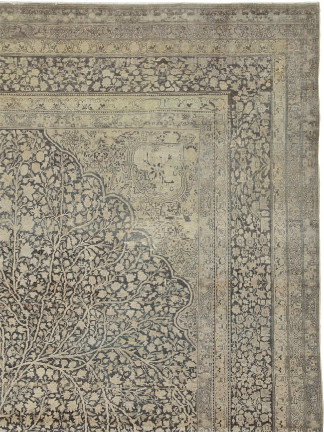 Antique Lavar Kerman Carpet, No.9397 - Staging