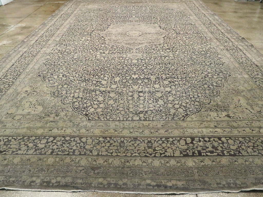 Antique Lavar Kerman Carpet, No.9397 - Staging