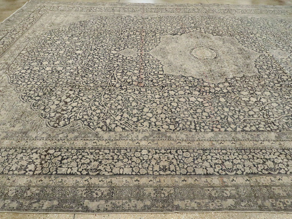 Antique Lavar Kerman Carpet, No.9397 - Staging