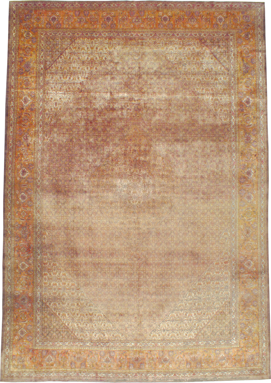 Vintage Persian Tabriz Carpet, No.9422 - Staging