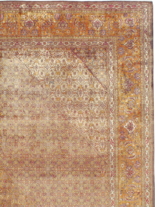 Vintage Persian Tabriz Carpet, No.9422 - Staging