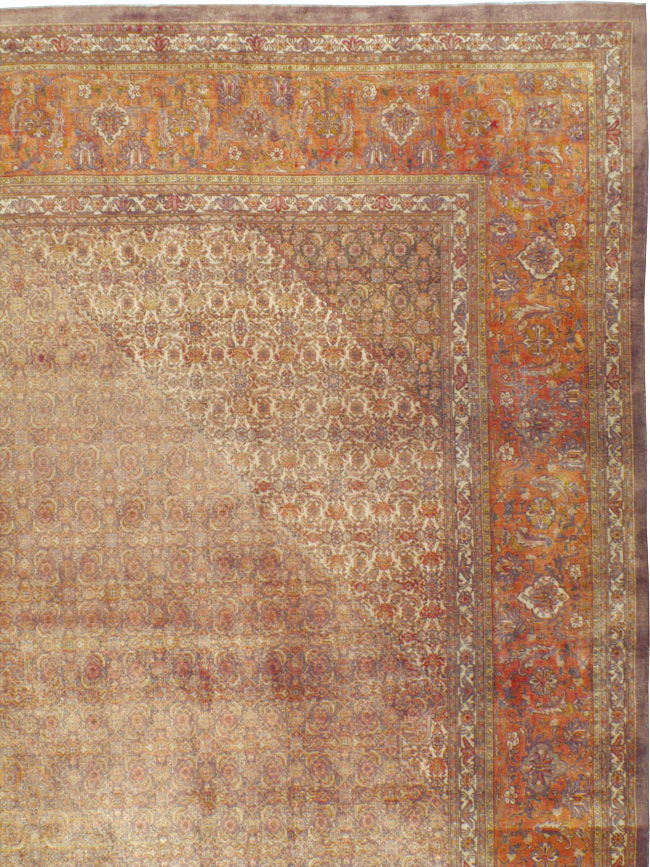 Vintage Persian Tabriz Carpet, No.9422 - Staging