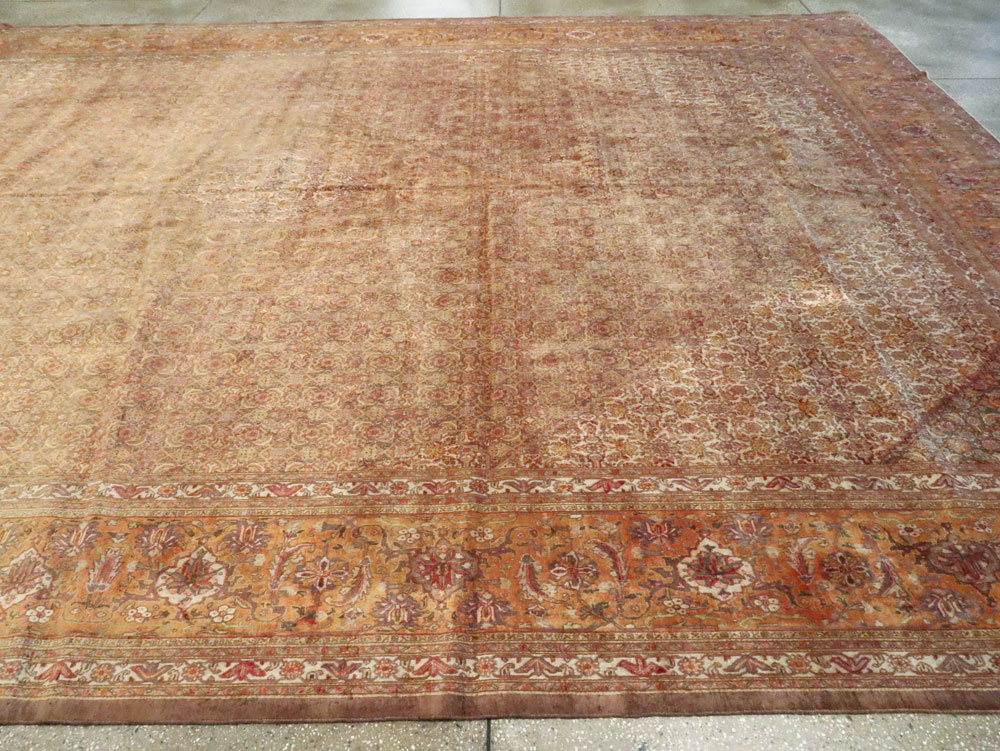 Vintage Persian Tabriz Carpet, No.9422 - Staging