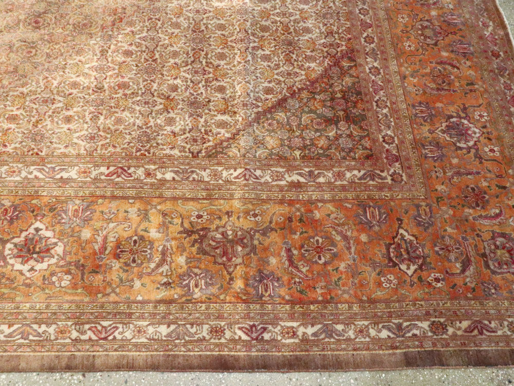 Vintage Persian Tabriz Carpet, No.9422 - Staging