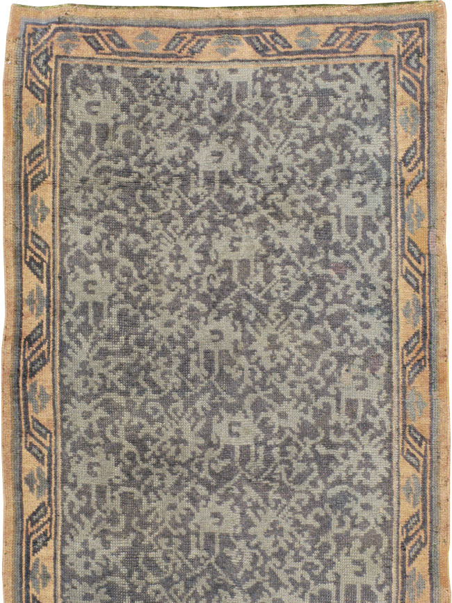 Antique Turkish Oushak Long Runner, No.9424 - Staging