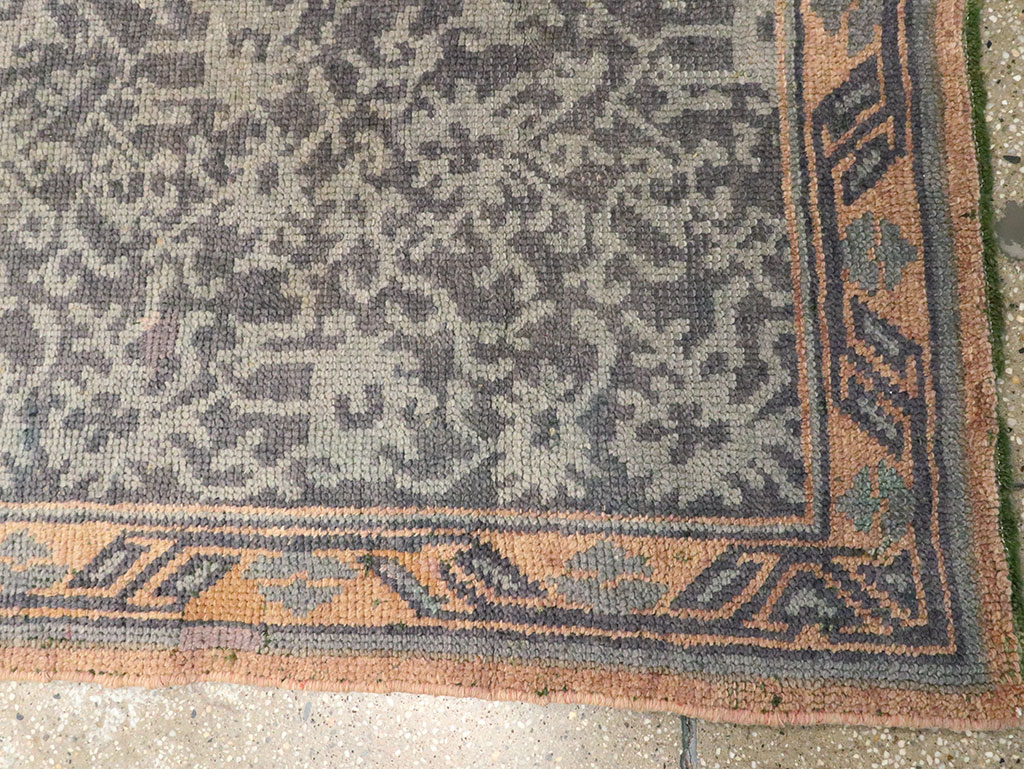 Antique Turkish Oushak Long Runner, No.9424 - Staging