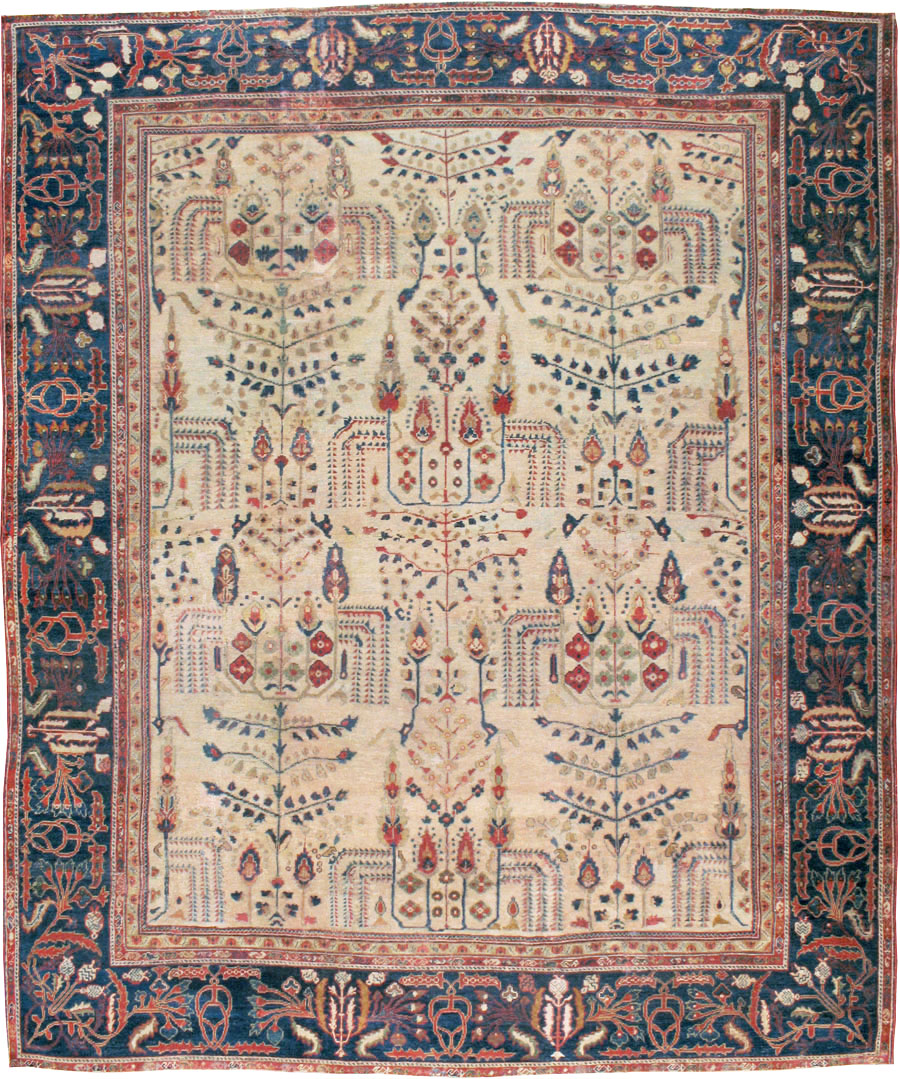 Antique Persian Mahal Carpet, No.9443 - Staging