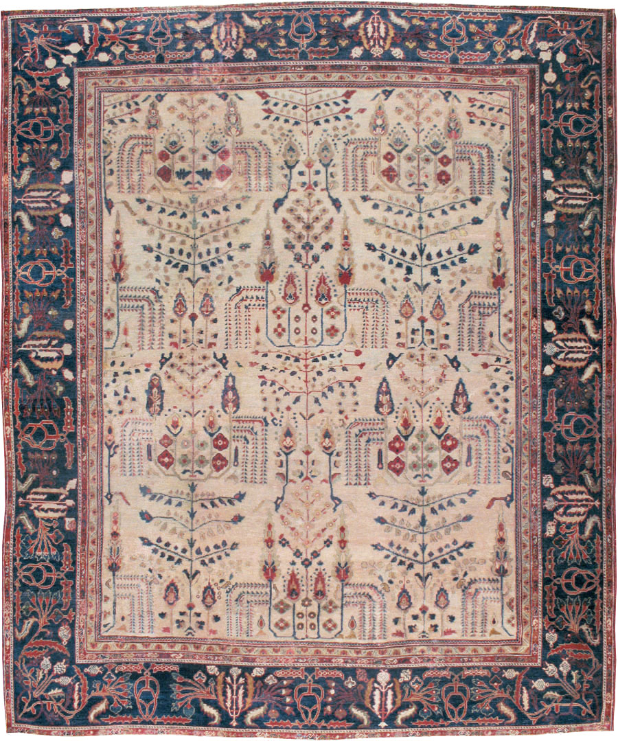 Antique Persian Mahal Carpet, No.9443 - Staging