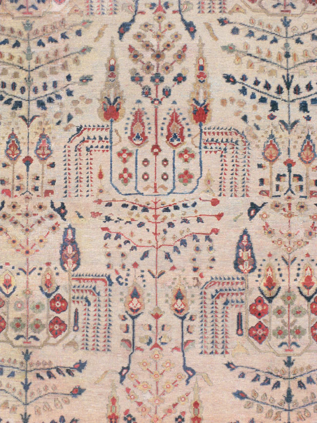 Antique Persian Mahal Carpet, No.9443 - Staging