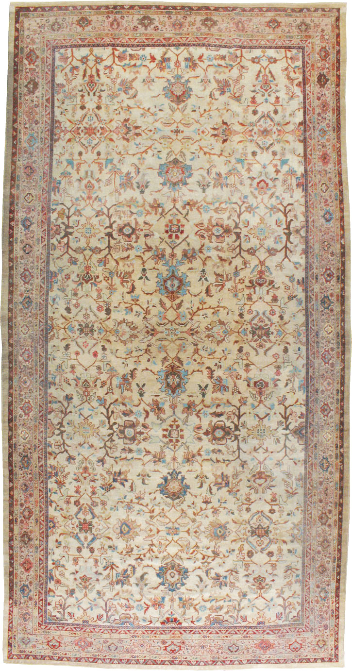 Antique Persian Mahal Gallery Rug, No.9457 - Staging