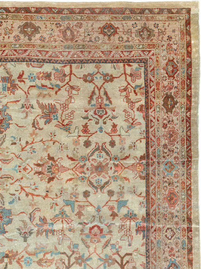 Antique Persian Mahal Gallery Rug, No.9457 - Staging