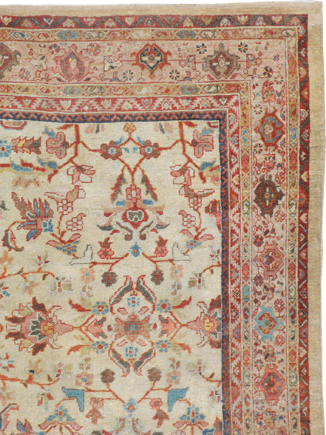 Antique Persian Mahal Gallery Rug, No.9457 - Staging