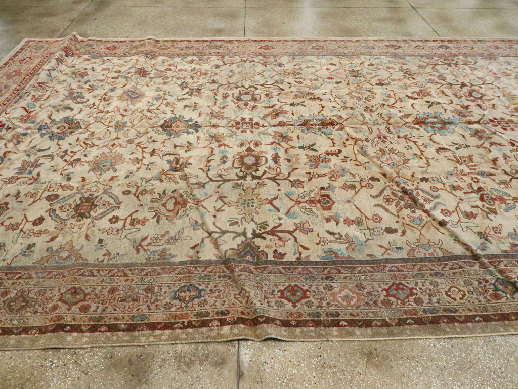 Antique Persian Mahal Gallery Rug, No.9457 - Staging