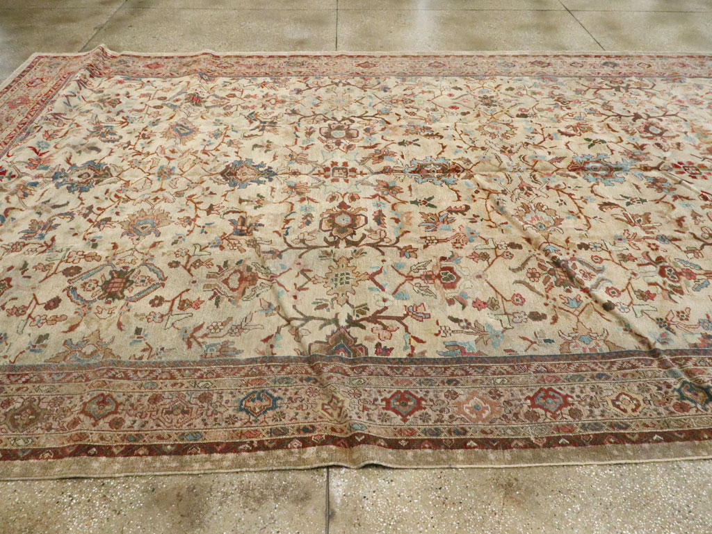 Antique Persian Mahal Gallery Rug, No.9457 - Staging