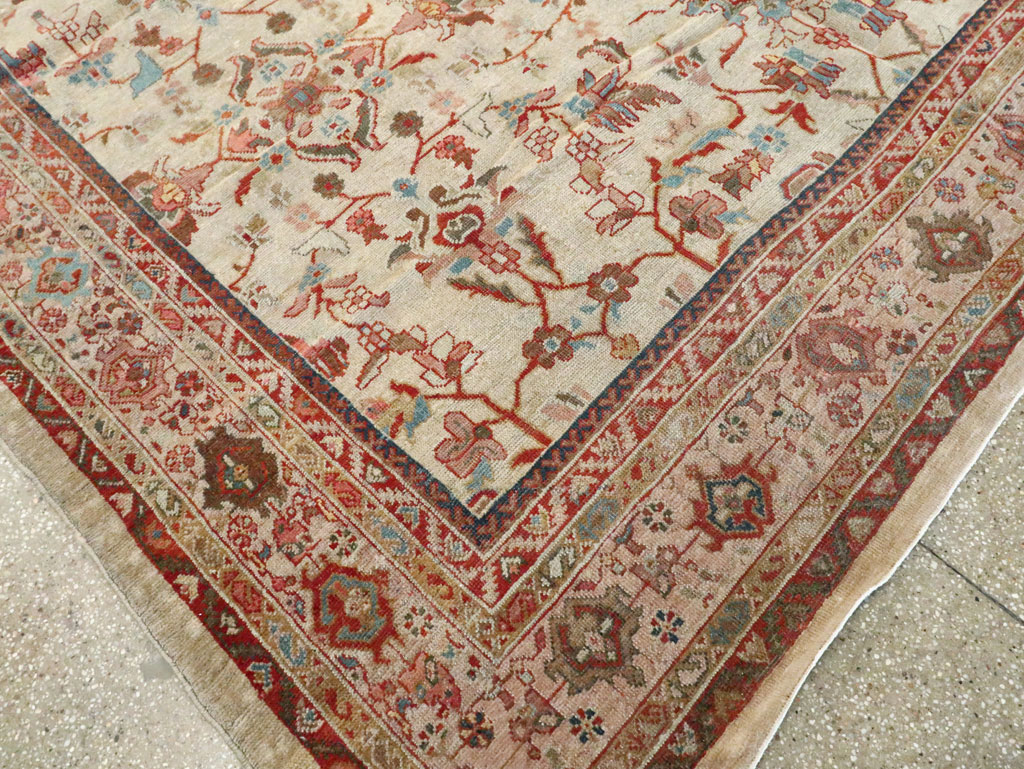 Antique Persian Mahal Gallery Rug, No.9457 - Staging