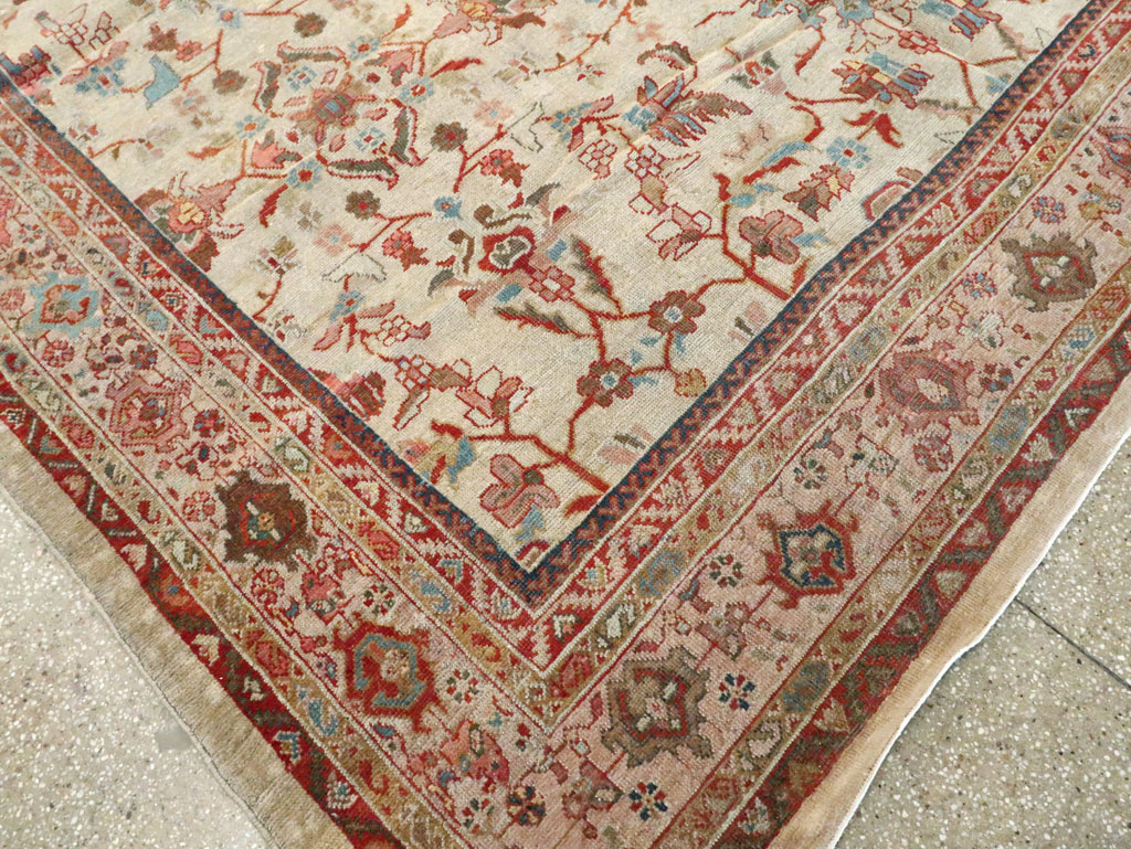 Antique Persian Mahal Gallery Rug, No.9457 - Staging