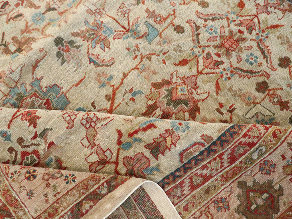 Antique Persian Mahal Gallery Rug, No.9457 - Staging