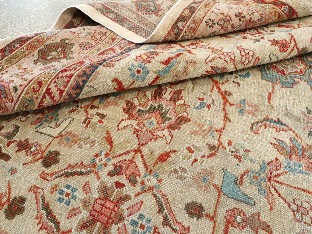 Antique Persian Mahal Gallery Rug, No.9457 - Staging