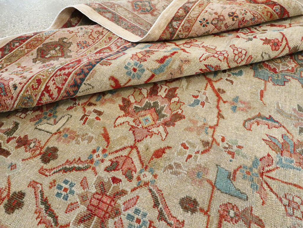 Antique Persian Mahal Gallery Rug, No.9457 - Staging