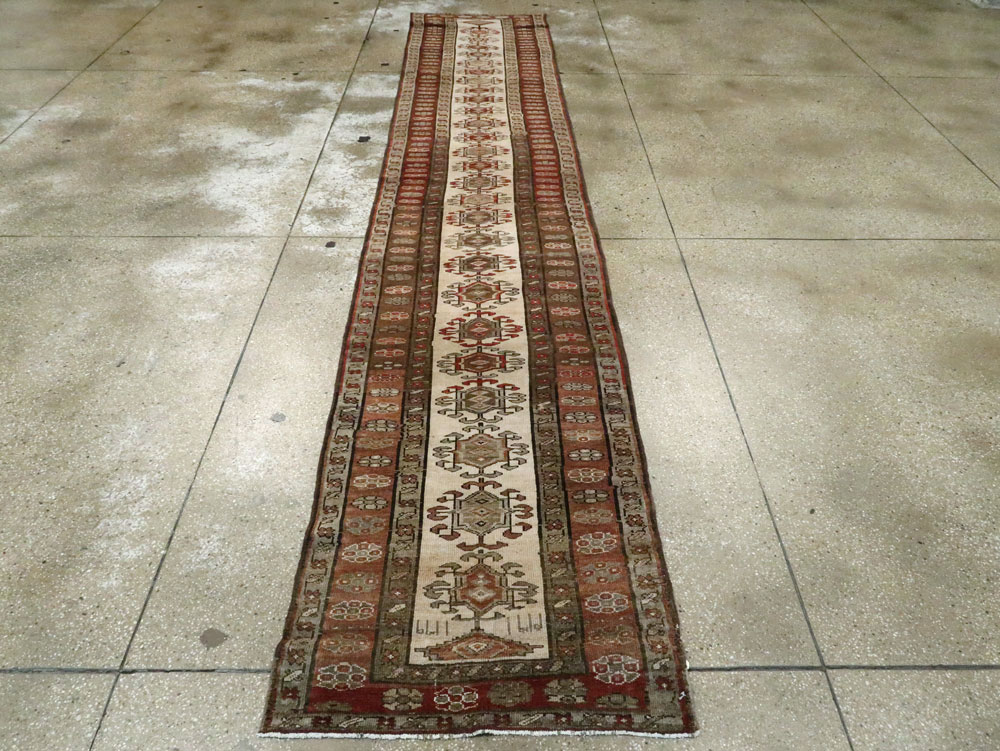 Antique Persian Kurdish Runner, No.9487 - Staging
