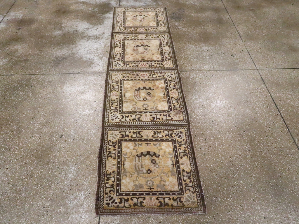 Antique East Turkestan Samarkand Runner, No.9495 - Staging
