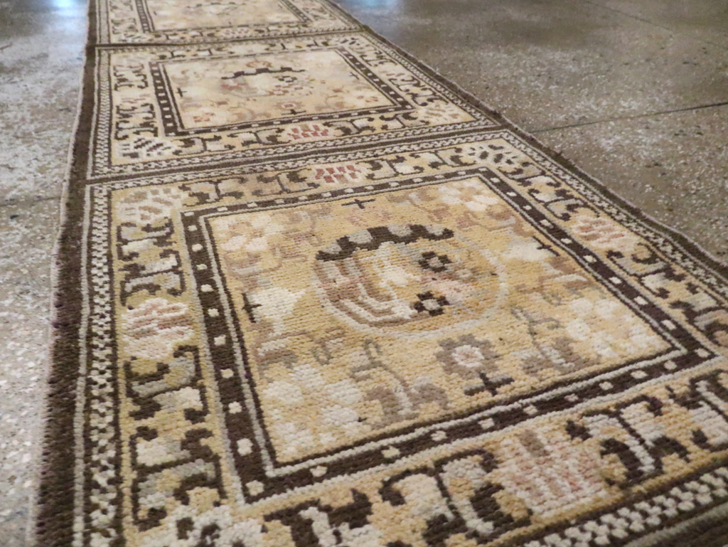 Antique East Turkestan Samarkand Runner, No.9495 - Staging